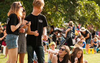 Group of young people in a park